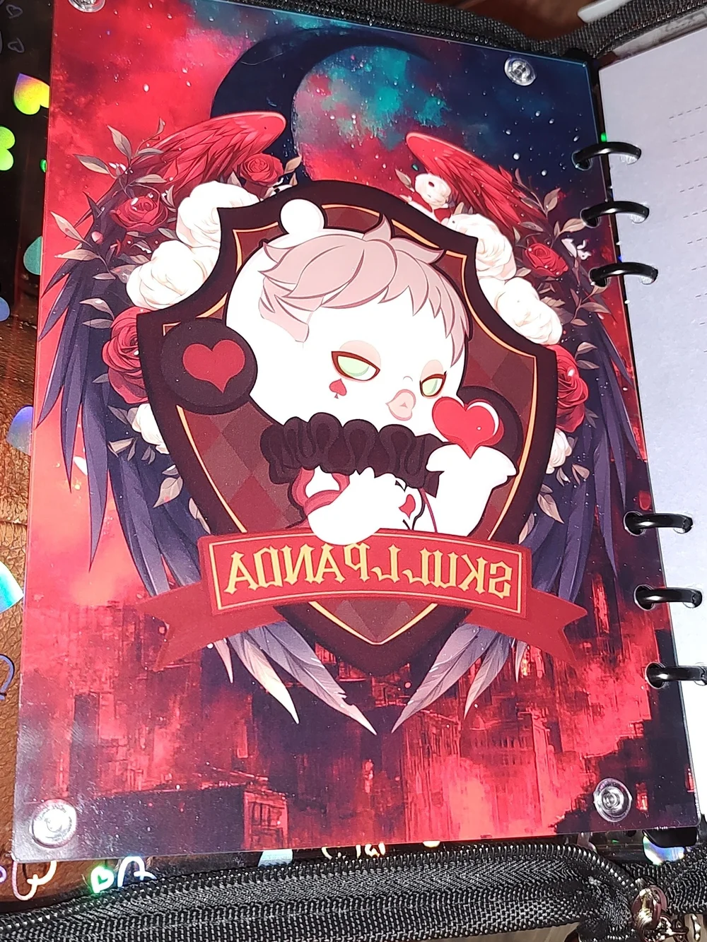 New! A5 Skullpanda Acrylic Shaker Notebook Gothic.